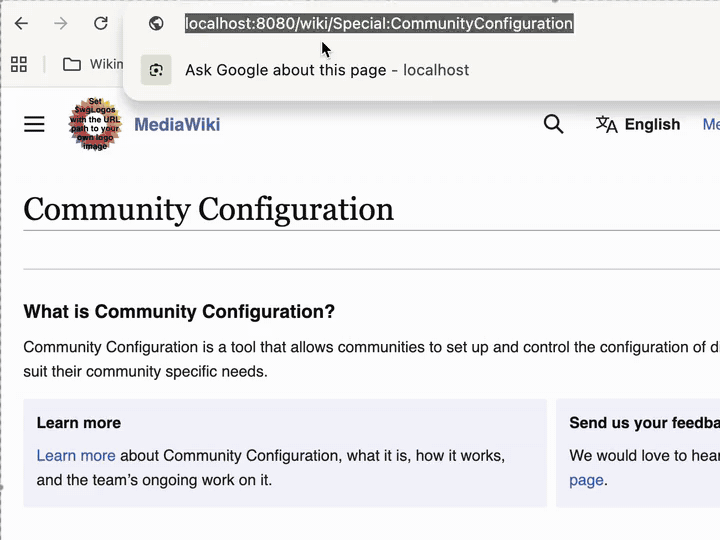 Two real Content Translation recordings: an admin sets Climate as the local featured collection on the Community Configuration page and saves it, then the translation suggestions dashboard shows that collection first, under Community Priorities, with its articles to translate