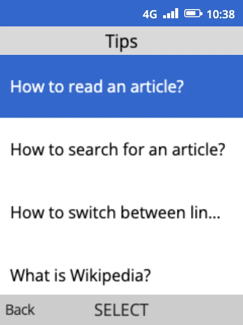 Tips: How to read an article, How to search, How to switch between links, What is Wikipedia