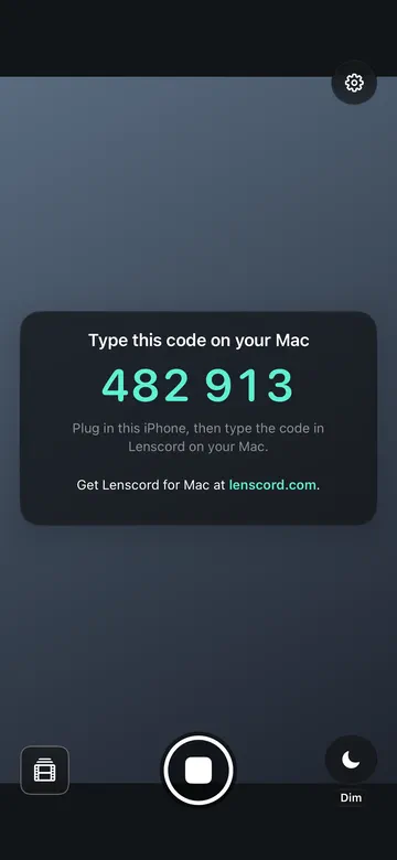 Pairing screen: Type this code on your Mac, 482 913